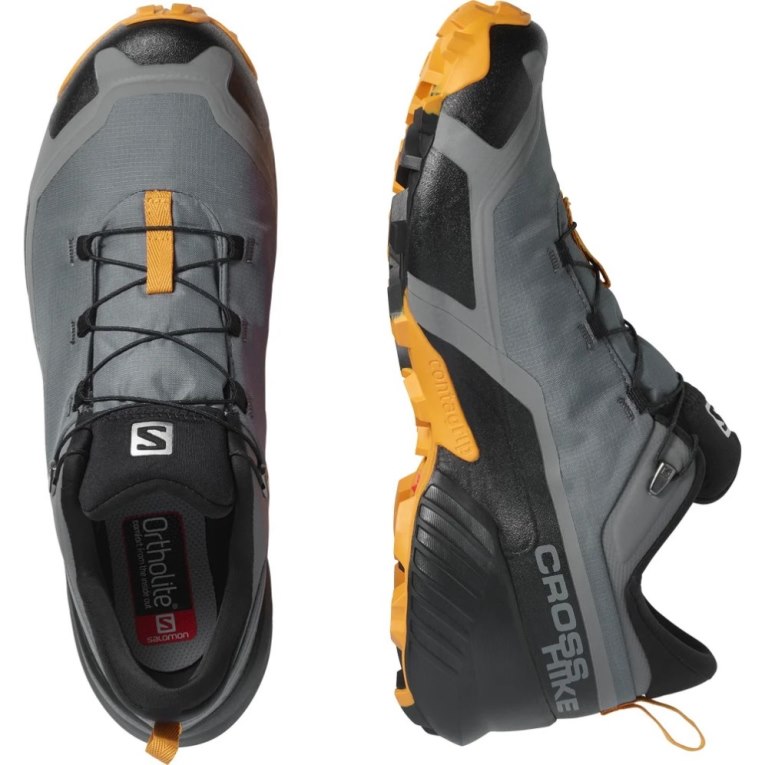 Tenis Senderismo Salomon Cross Hike GTX Hombre Grises | MX ULOS159